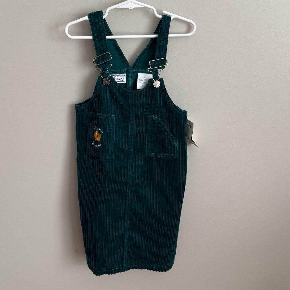 Vintage Y2K Deadstock NWT Arizona Jean Co 5T Girls Blue Corduroy Jumper Dress